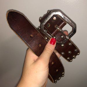 Jeff Gallea Leather and Brass Belt